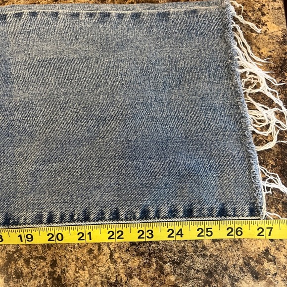 Just Black Denim The Nautical Wide Leg Size 28 Patch Pockets Blue Denim - Picture 12 of 12